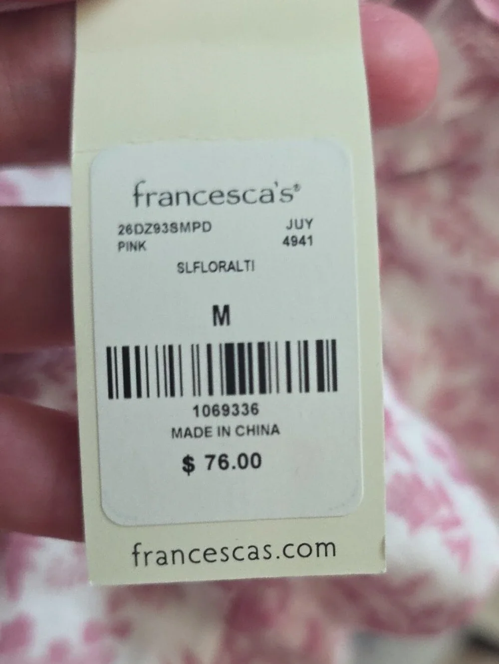 Francesca's Collections Pink Floral Tie-Shoulder Midi Dress - Picture 7 of 8
